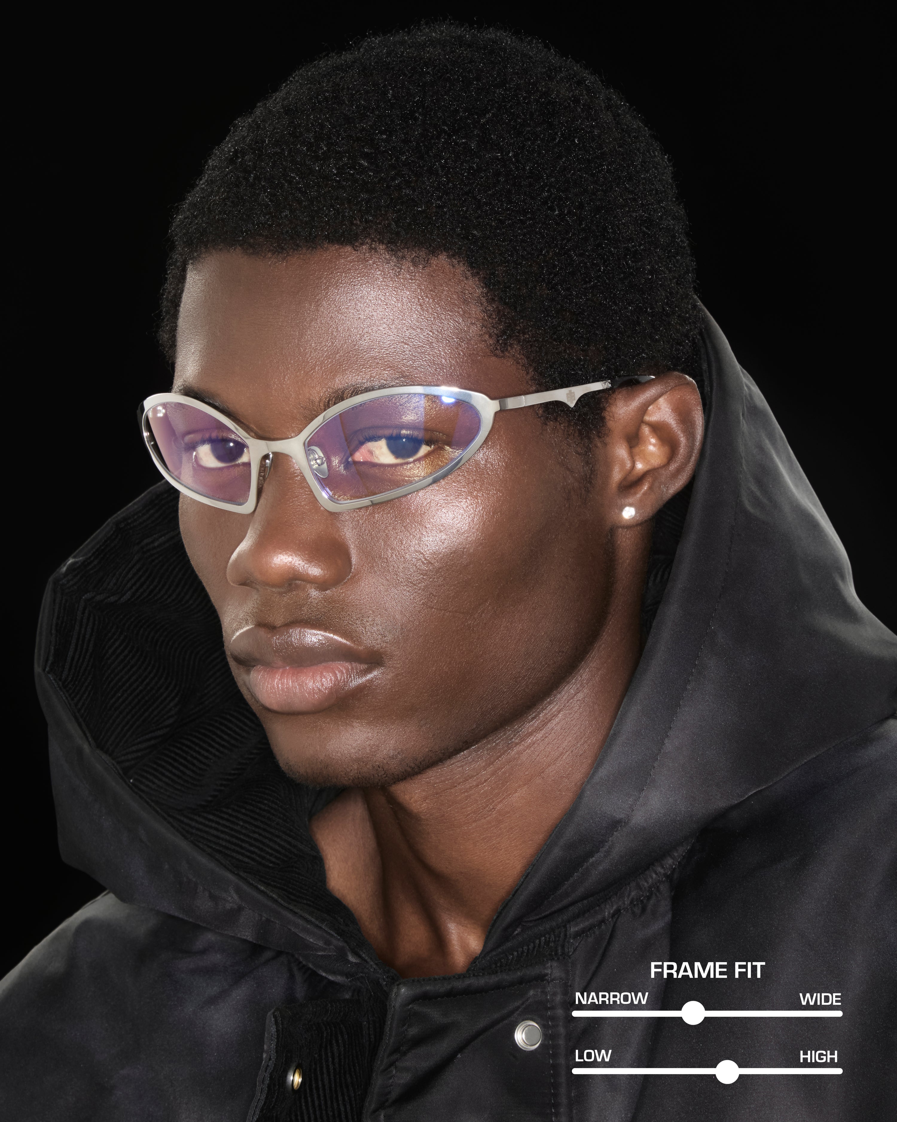 SEKRETAR TITANIUM GLASSES - SILVER