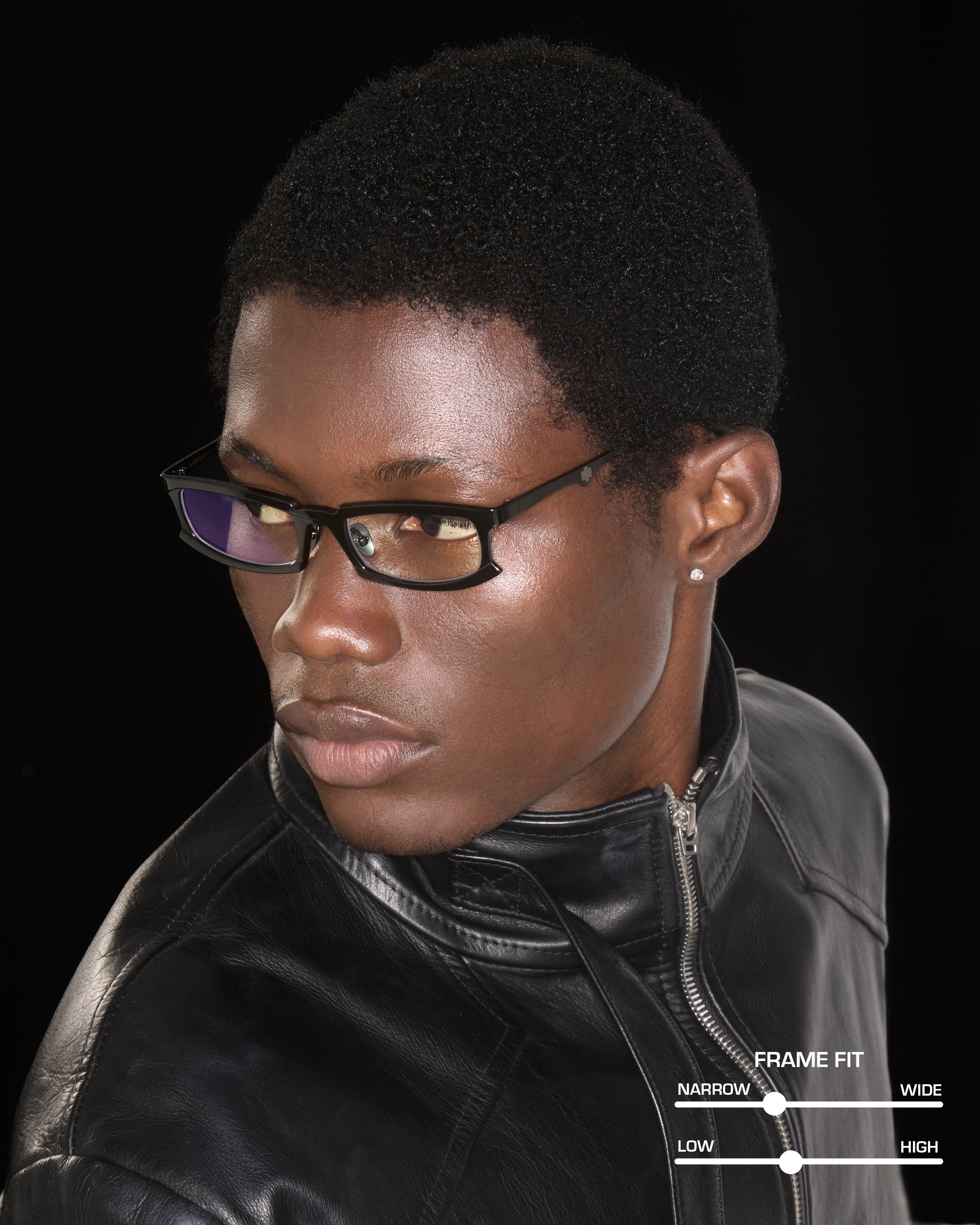 LEHRER SLIM TITANIUM GLASSES - BLACK