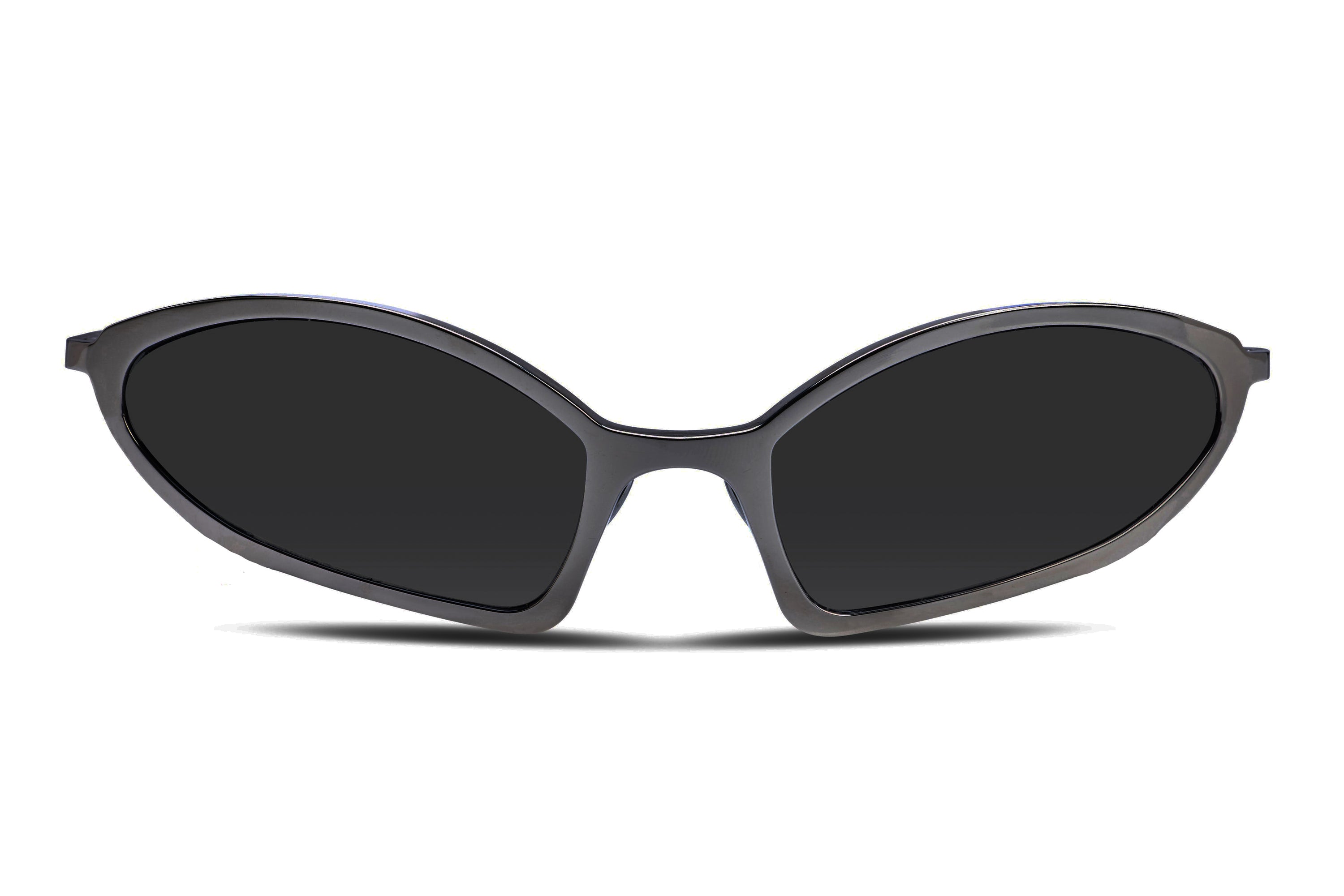 SEKRETAR RECTANGLE SUNGLASSES - BLACK